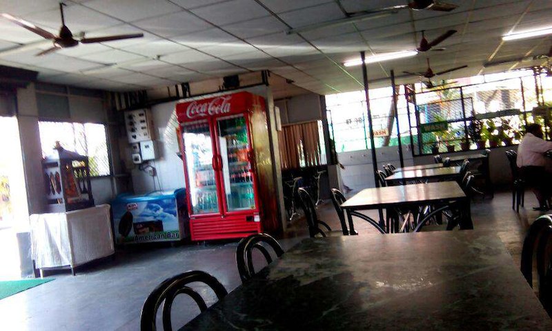 Dining hall at Ambiswamy's